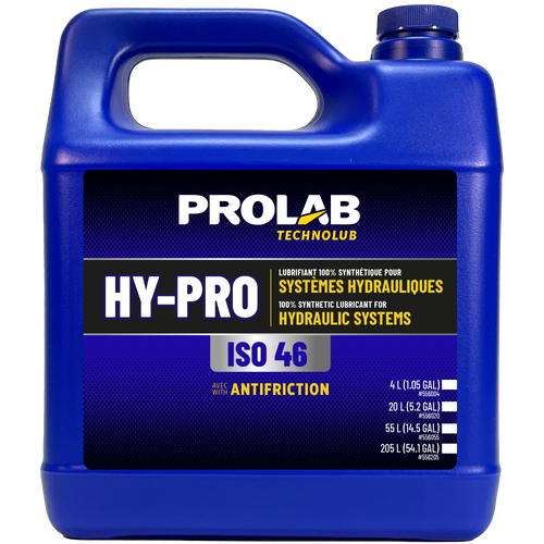 Lubrifiant 100% synthétique pour systèmes hydrauliques